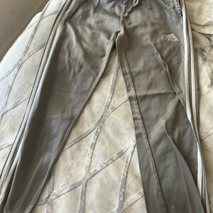 Adidas Gray Sweatpants with Side Stripes